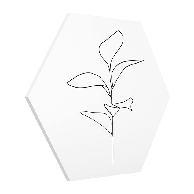 Prints floral Line Art Plant Leaves Black And White