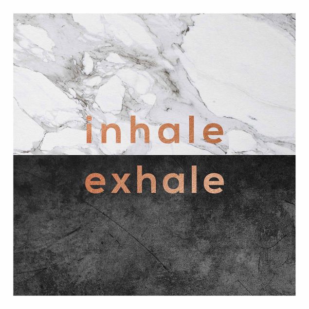 Art posters Inhale Exhale Copper And Marble