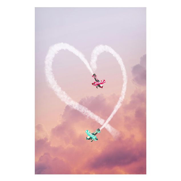 Art posters Heart With Airplanes