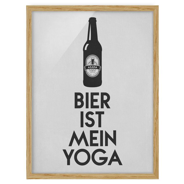 Wall quotes framed Bier Ist Mein Yoga