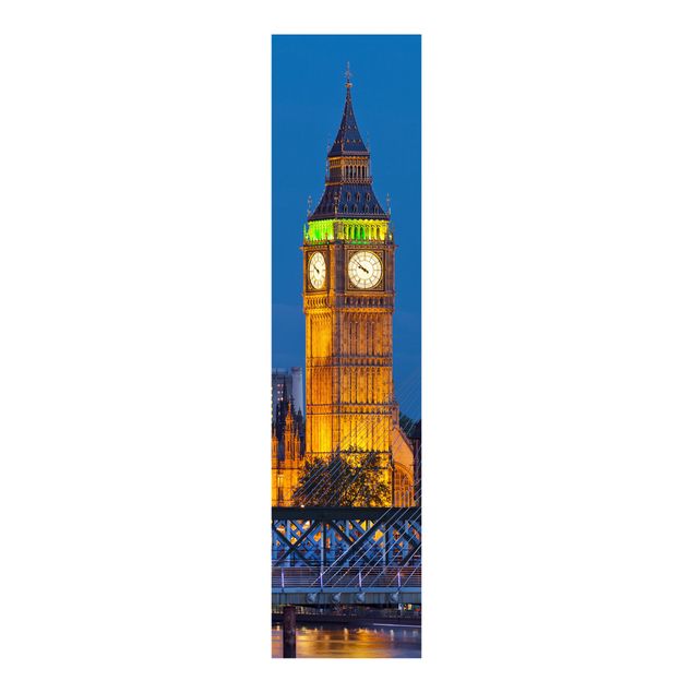 Sliding panel curtains architecture and skylines Big Ben And Westminster Palace In London At Night