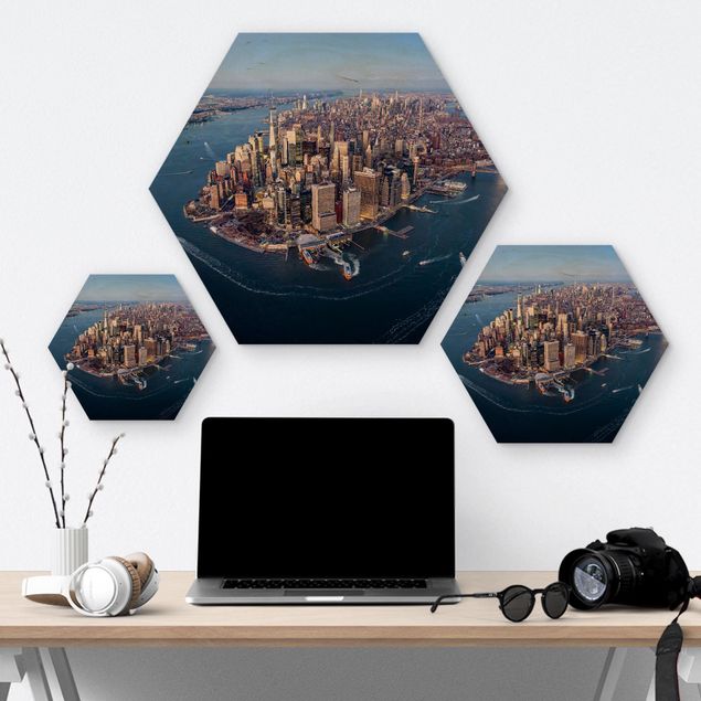Wooden hexagon - Big City Life