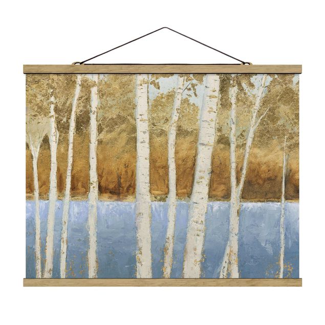 Nature wall art Birch trees on the lakeshore