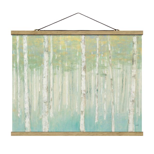 Nature wall art Birch forest at sunrise