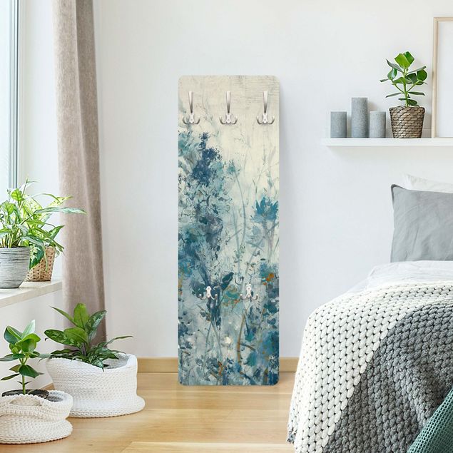 Shabby chic coat rack Blue Spring Meadow I