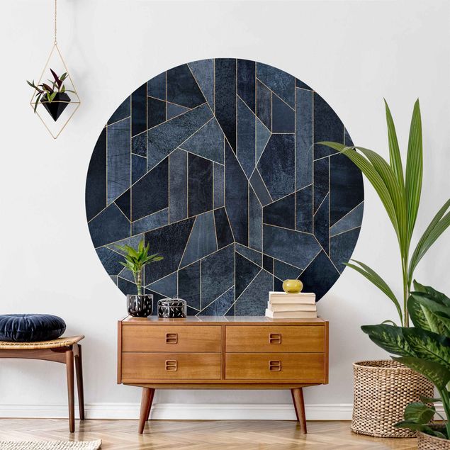 Wallpapers geometric Blue Geometry Watercolour