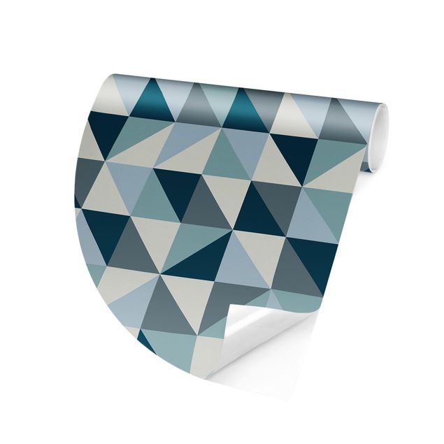Wallpapers modern Blue Triangle Pattern