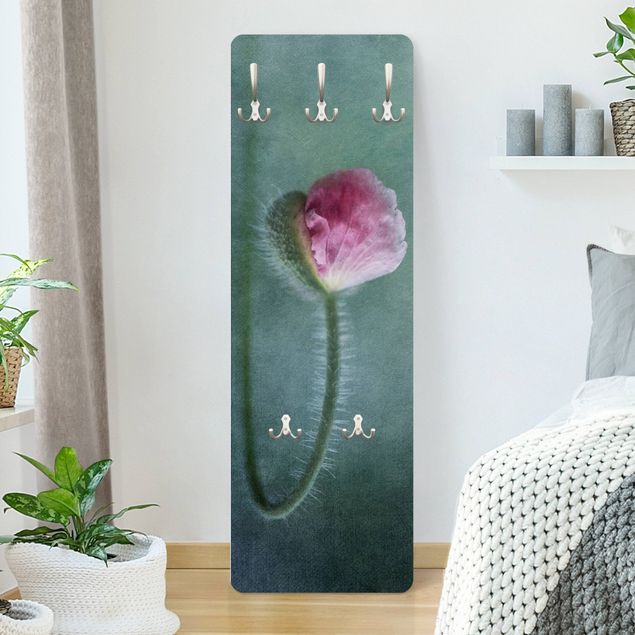 Wall mounted coat rack flower Blossom In Pink