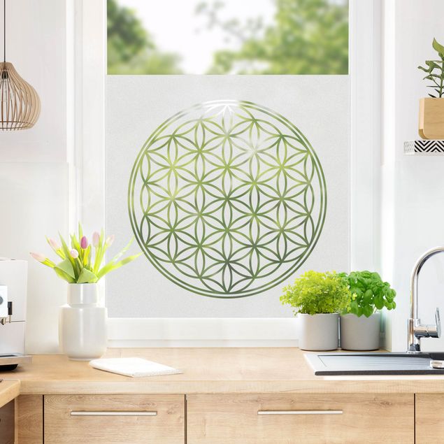 Frosted window film Flower of Life