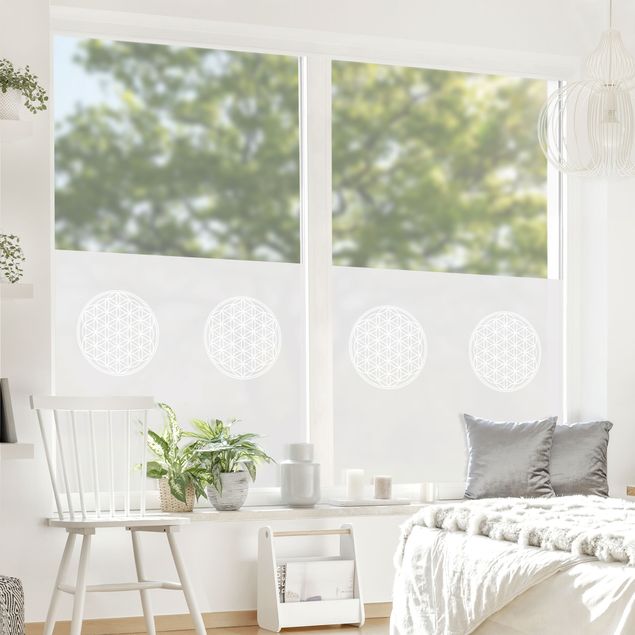 Frosted glass film Flower Of Life Pattern Border
