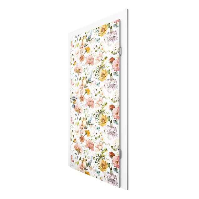 Wallpapers birds Flowers and Birds Watercolour Pattern