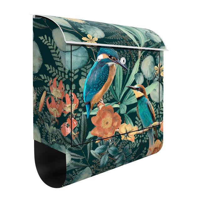 Letterboxes flower Floral Paradise Kingfisher And Hummingbird