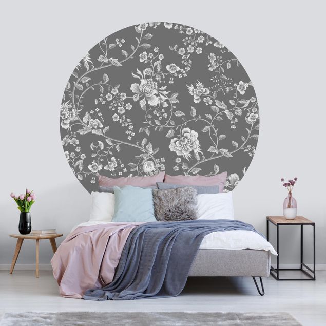 Wallpapers flower Flower Tendrils On Grey