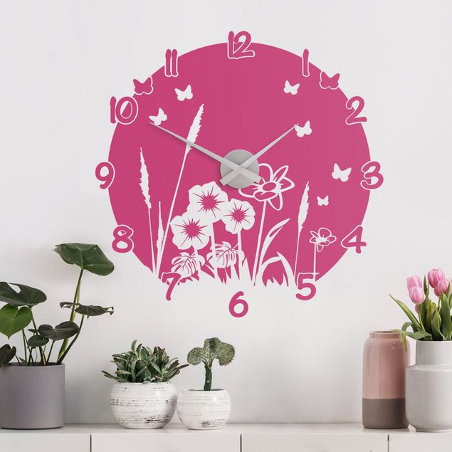 Kitchen Flower Meadow Clock