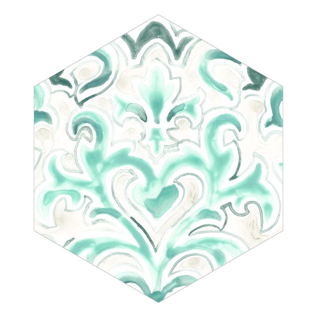 Wallpapers turquoise Bohemian Watercolour Ornament ll
