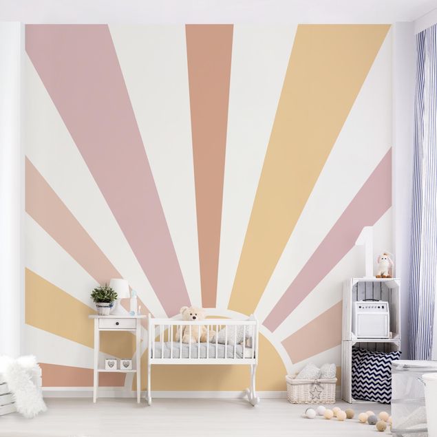Wallpapers modern Boho Sun Pastel Beige