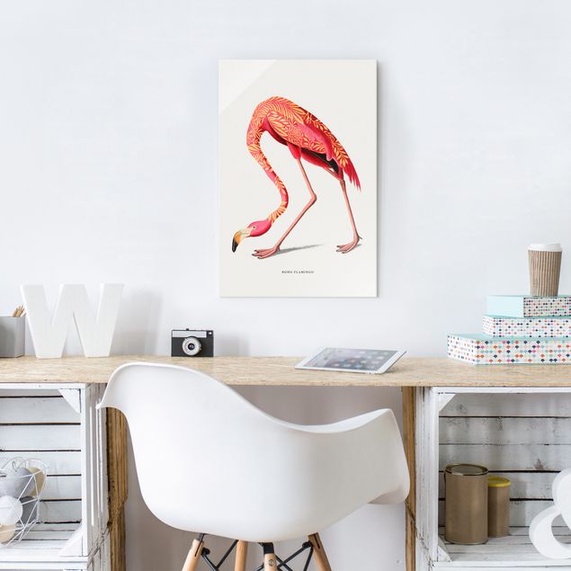 Vintage wall art Boho Birds - Flamingo