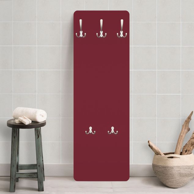 Wall mounted coat rack red Bordeaux