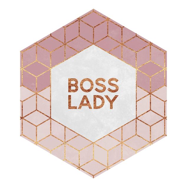 Elisabeth Fredriksson art Boss Lady Hexagons Pink