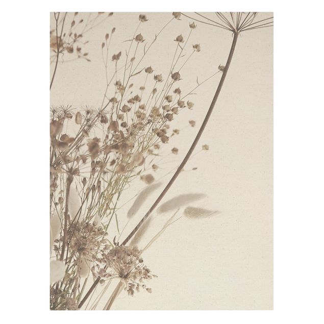 Modern art prints Bouquet Of Ornamental Grass And Flowers