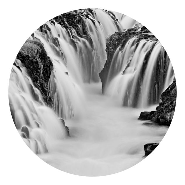 Wallpapers modern Brúarfoss Waterfall In Iceland Black And White