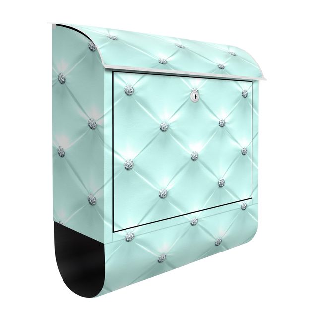 Green post box Diamond Turquoise Luxury