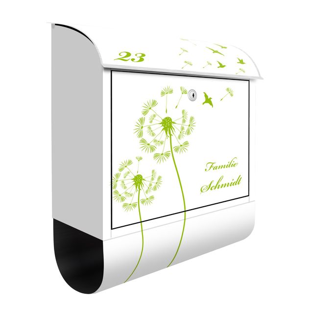 Letterboxes flower Customised text Dandelion