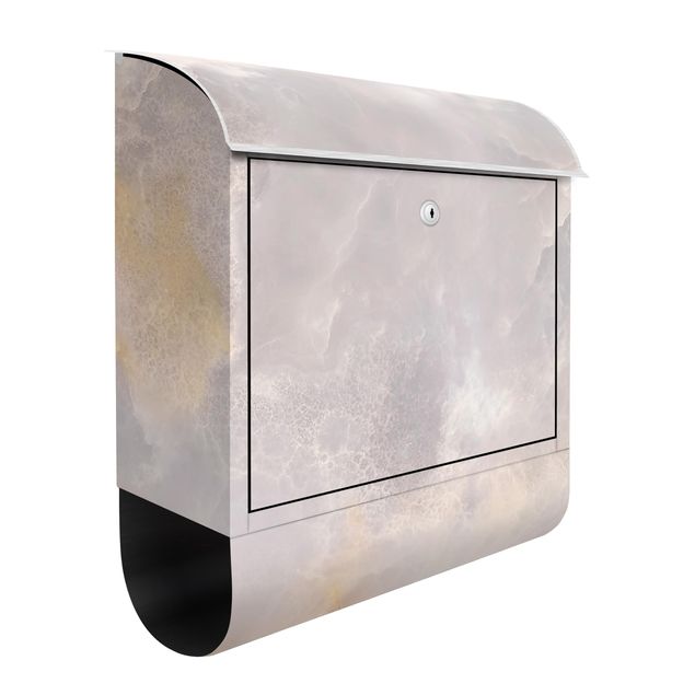 Grey letter boxes Onyx Marble
