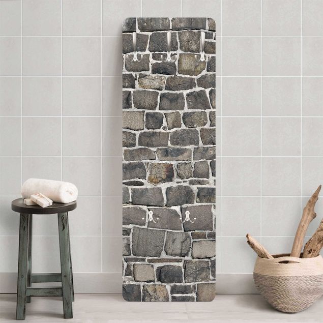 Country coat rack Quarry Stone Wallpaper Natural Stone Wall
