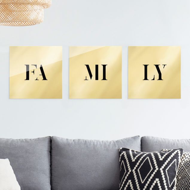 Family print Letters FAMILY Black Set I