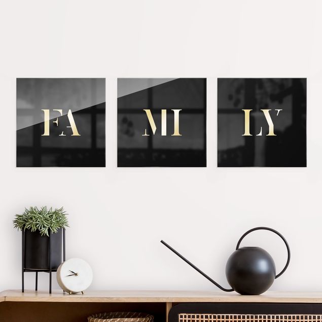 Family print Letters FAMILY White Set I