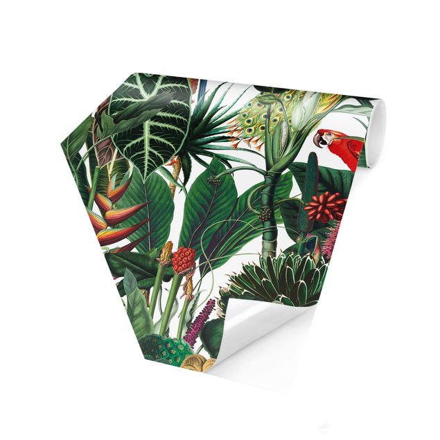 Wallpapers modern Colourful Tropical Rainforest Pattern