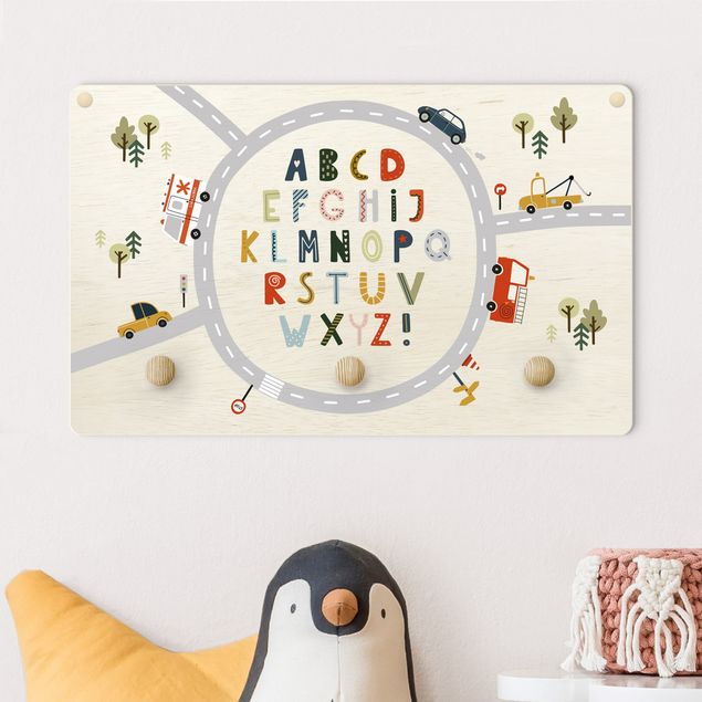 Kids room decor Colourful Alphabet In A Roundabout