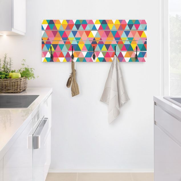 Coat rack patterns Colourful Triangle Pattern
