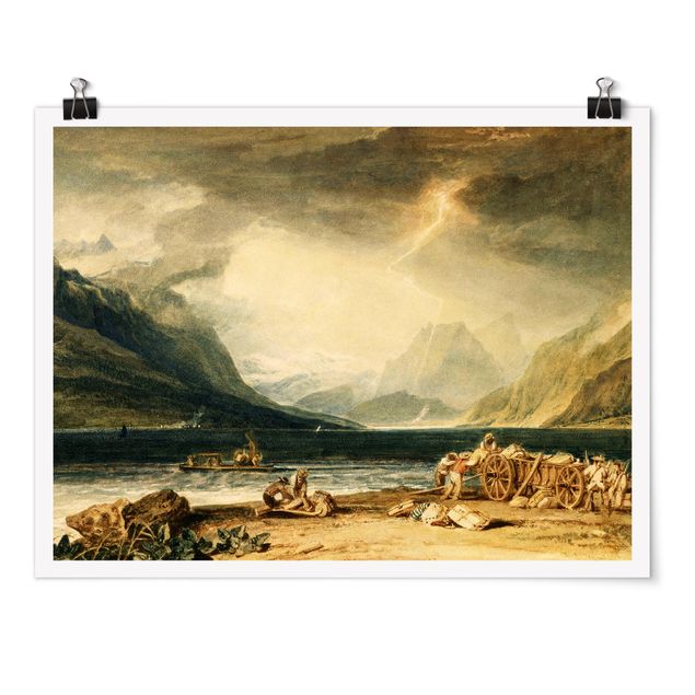 Mountain wall art William Turner - The Lake of Thun, Switzerland