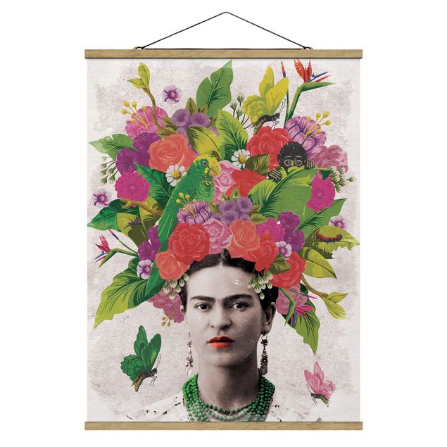 Prints flower Frida Kahlo - Flower Portrait