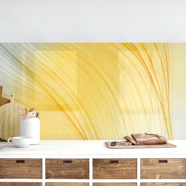Kitchen Mottled Colours In Honey Yellow