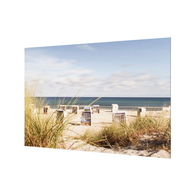 Glass Splashback - Baltic Sea And Beach Chairs - Landscape 2:3