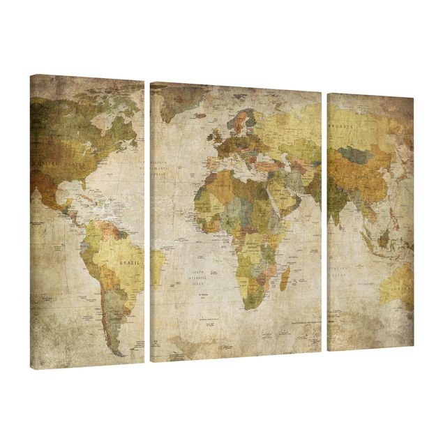 Canvas maps World map