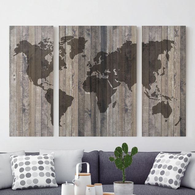 Kitchen Wood World Map