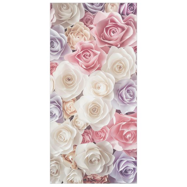 Room divider - Pastel Paper Art Roses
