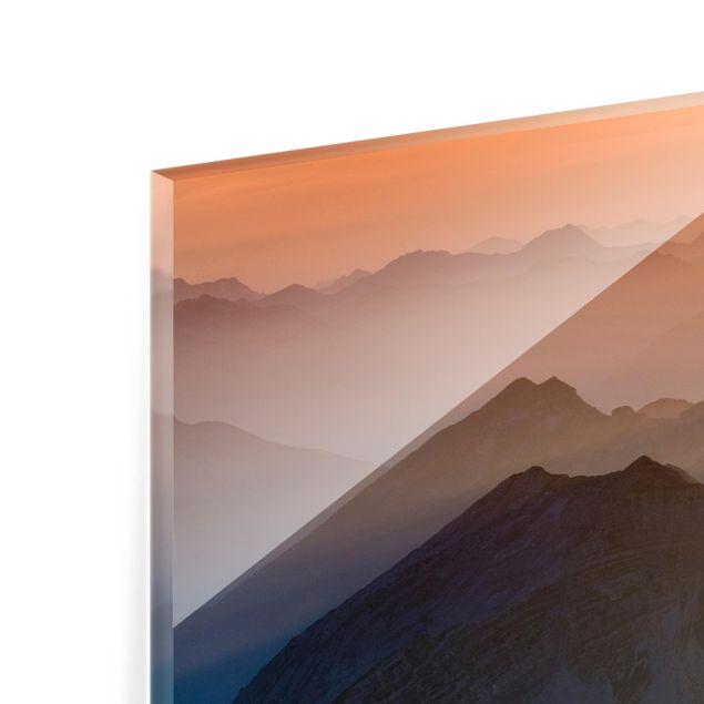 Glass Splashback - View From The Zugspitze - Panoramic
