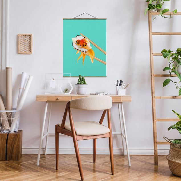 Art prints Sushi With Goldfish