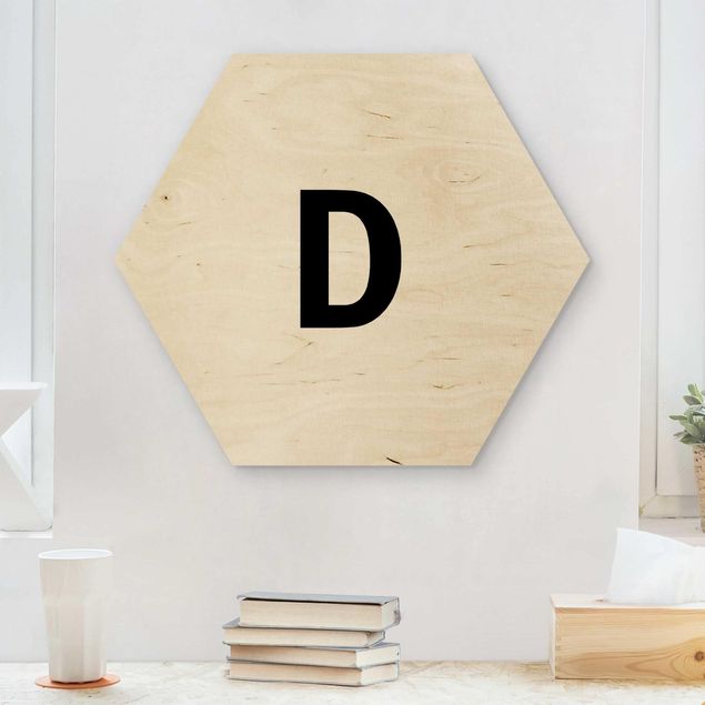 Wood prints sayings & quotes Letter White D