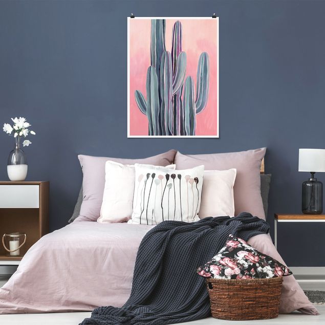 Prints floral Cactus In Licht Pink II