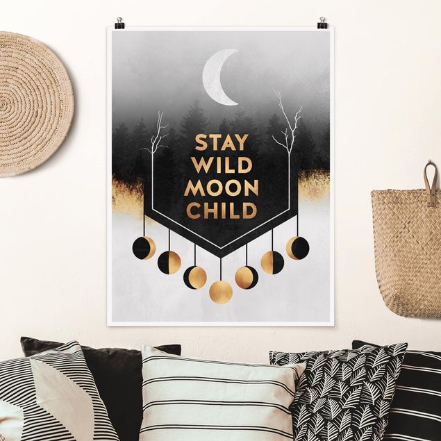 Art posters Stay Wild Moon Child