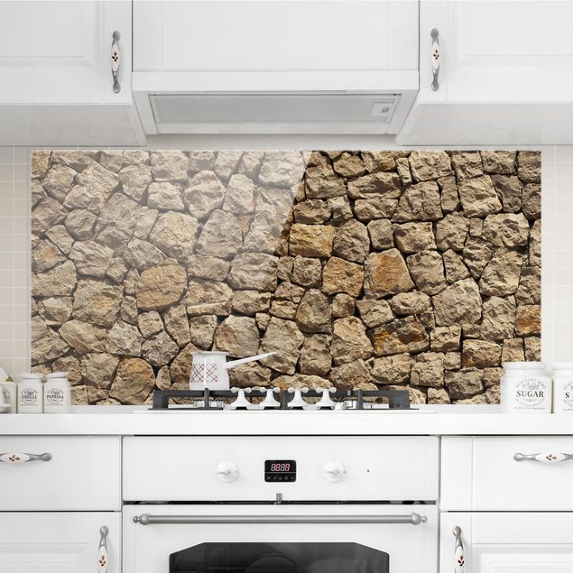 Kitchen Old Wall Of Paving Stone
