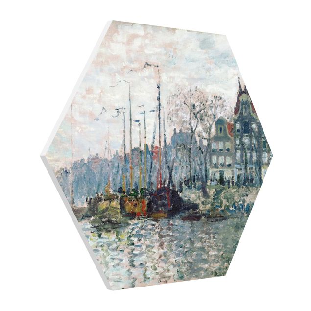 Art posters Claude Monet - View Of The Prins Hendrikkade And The Kromme Waal In Amsterdam