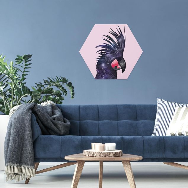 Art posters Cockatoo With Galaxy