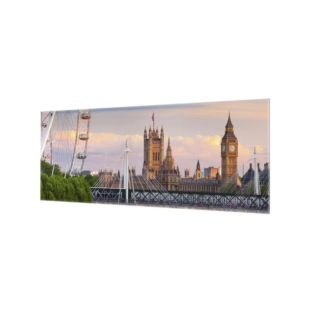 Glass Splashback - Westminster Palace London - Panoramic